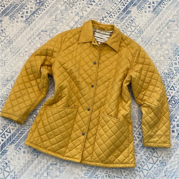 Vintage Jackets & Blazers - Liz Sport Vintage Yellow Quilted Jacket